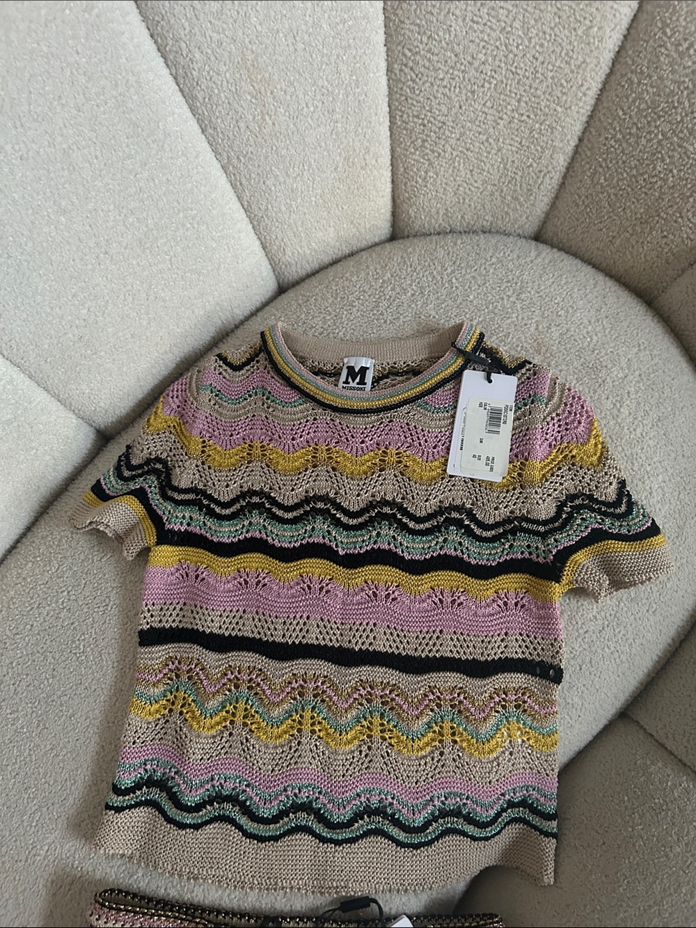 M by Missoni Girls' Multicolor Striped Knit Top & Skirt Set - Picture 4 of 5